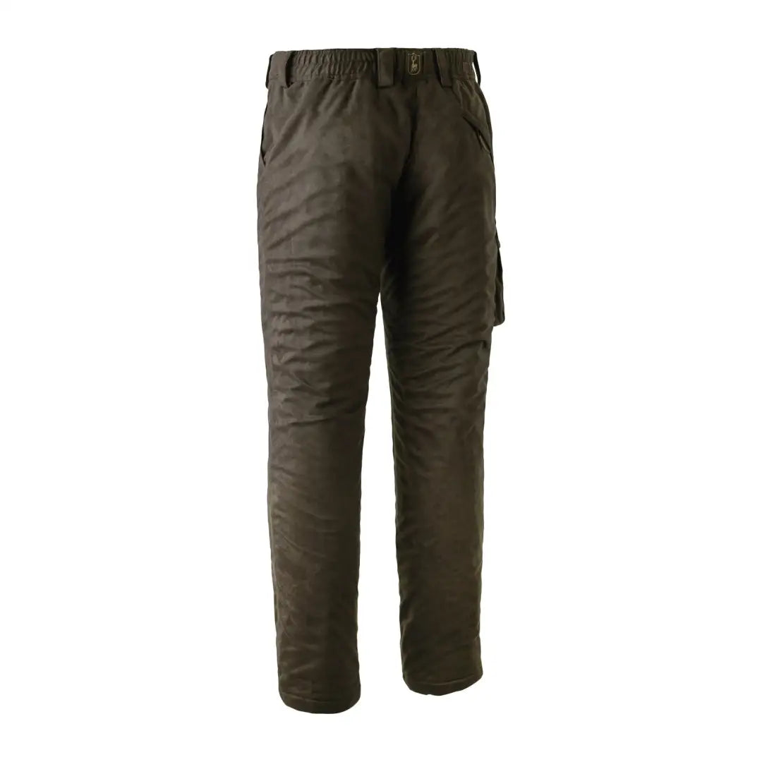 Dark green elastic waistband cargo pants from Deerhunter Explore Winter Trousers