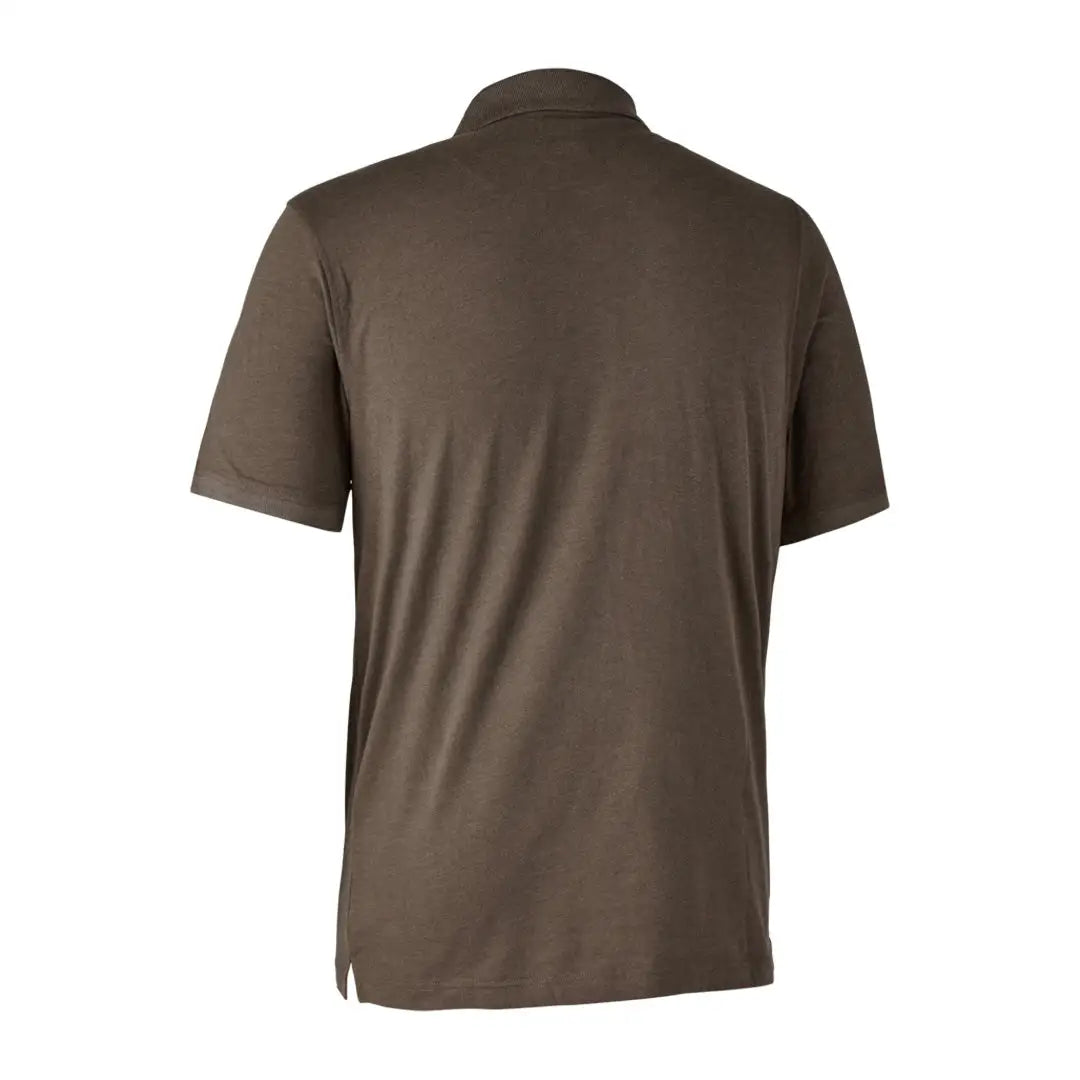 Brown short-sleeved Gunnar Polo Shirt with a collar perfect for casual wear