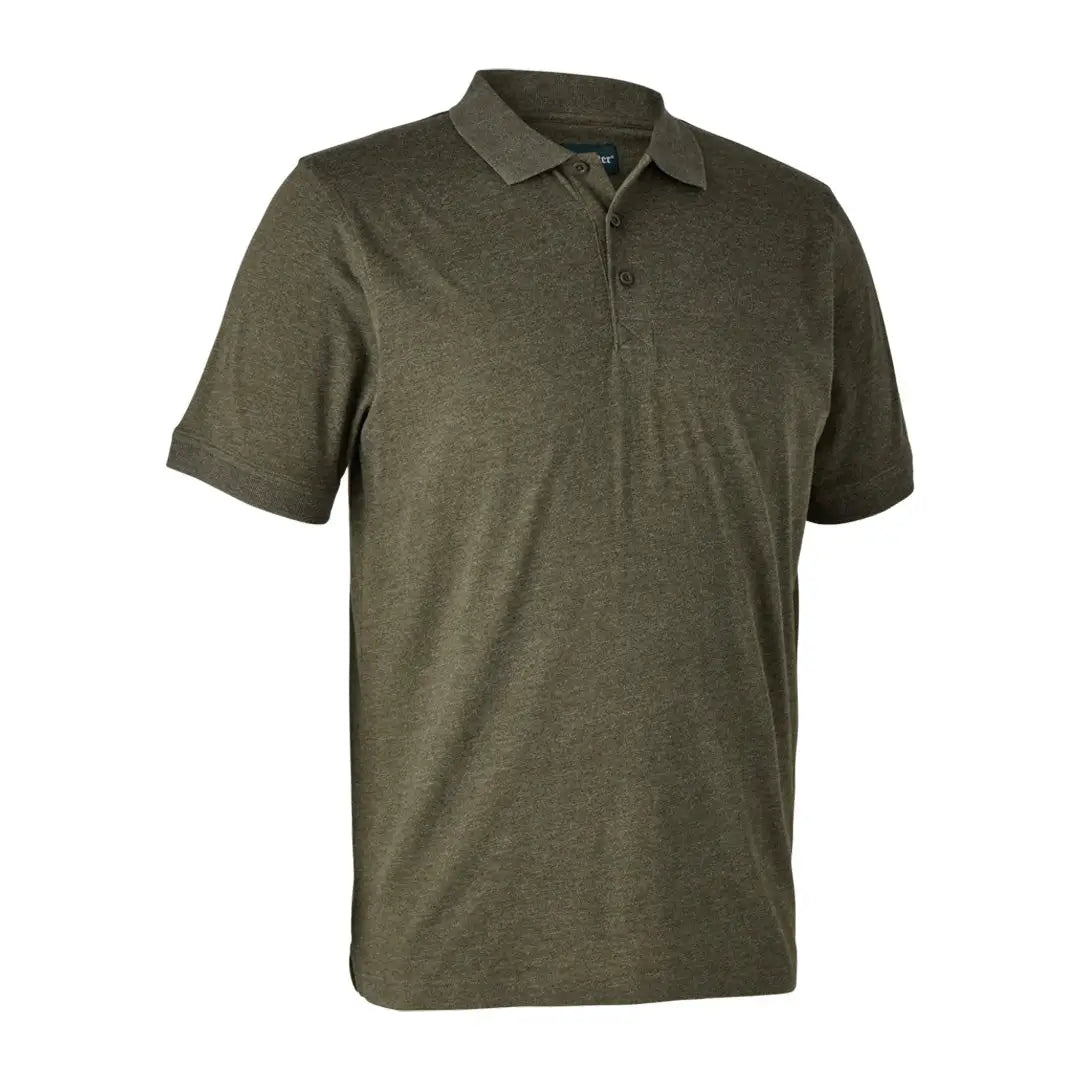 Olive green Gunnar Polo Shirt with short sleeves and collar, perfect for casual wear