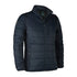 Navy blue Deerhunter Heat Padded Jacket with high collar and zippered pockets