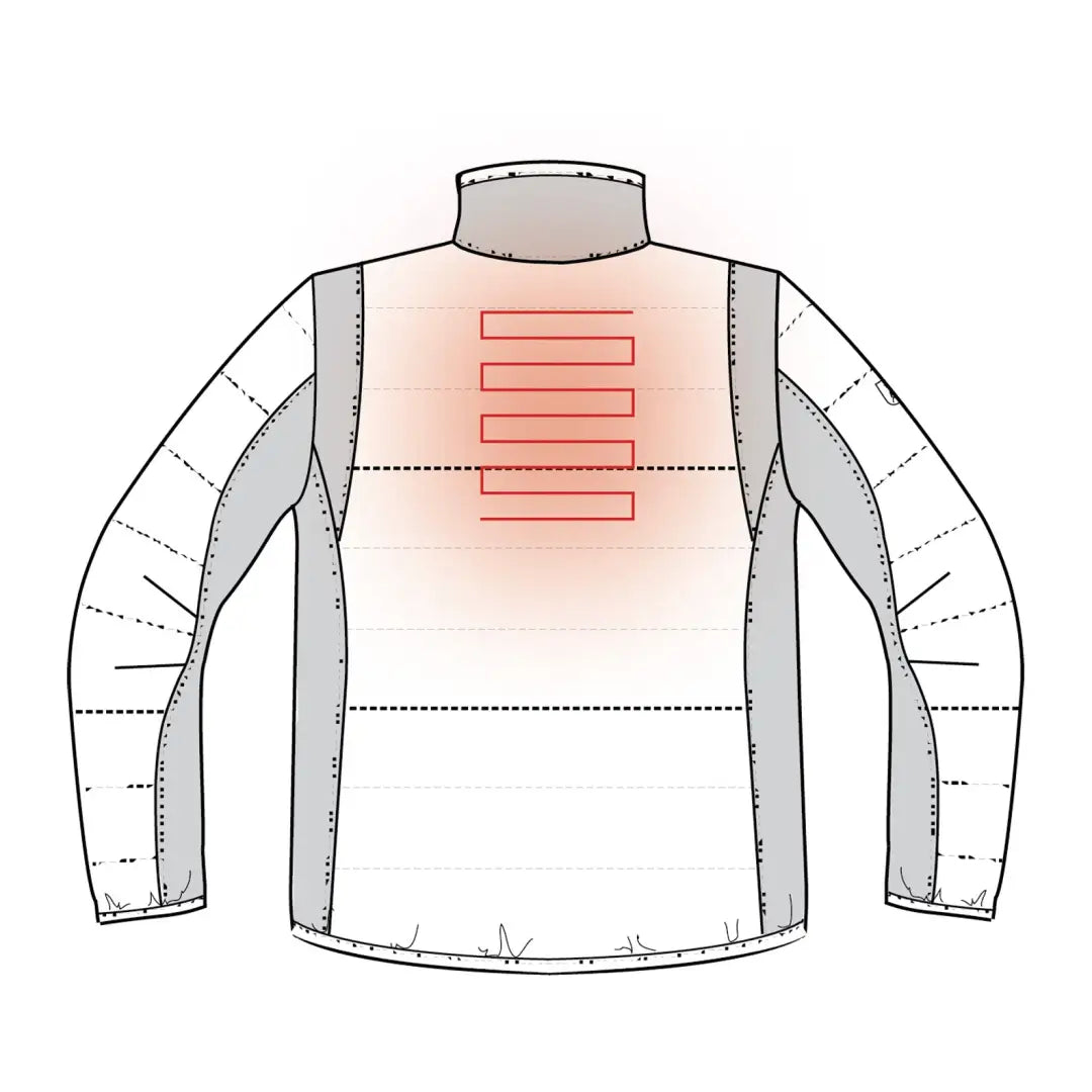 Heated Deerhunter Heat Padded Jacket showcasing red heating elements on the chest