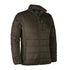 Dark brown Deerhunter Heat Padded Jacket with full-length zipper and stand-up collar