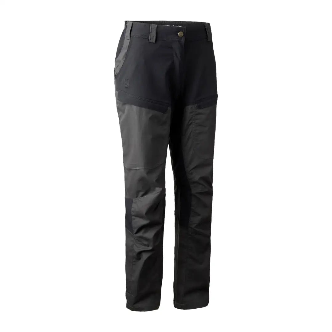 Black Deerhunter Lady Ann Trousers with reinforced knees, perfect for outdoor adventures