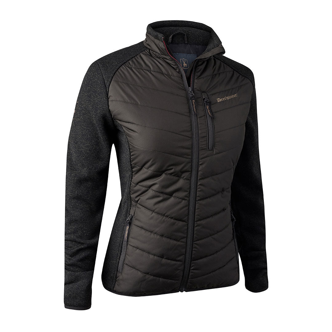 Black quilted Deerhunter Lady Caroline Padded Jacket perfect for stylish outdoor adventures