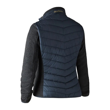 Navy blue quilted vest with dark gray sleeves from Deerhunter Lady Caroline collection