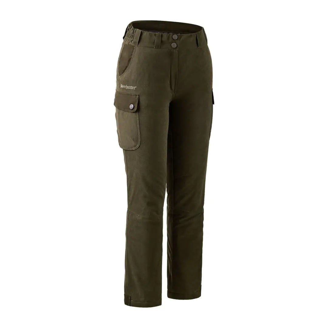 Dark green cargo pants with pockets from Deerhunter Lady Eagle Winter Trousers