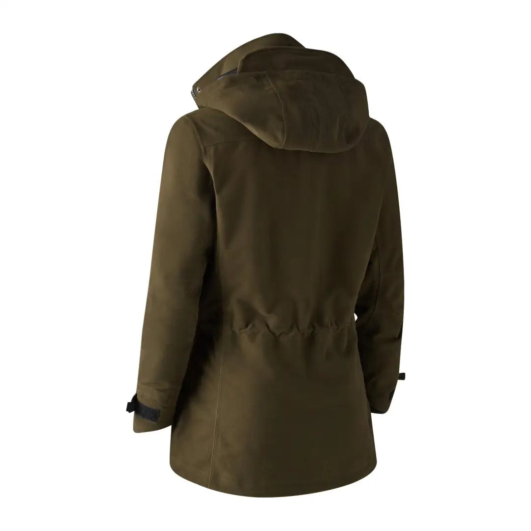 Dark green Lady Gabby Jacket with drawstring waist and buttoned cuffs for stylish comfort