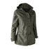 Green patterned waterproof Lady Gabby Jacket for stylish hunting adventures