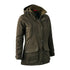 Dark green Lady Mary jacket with multiple pockets and high collar for outdoor adventures