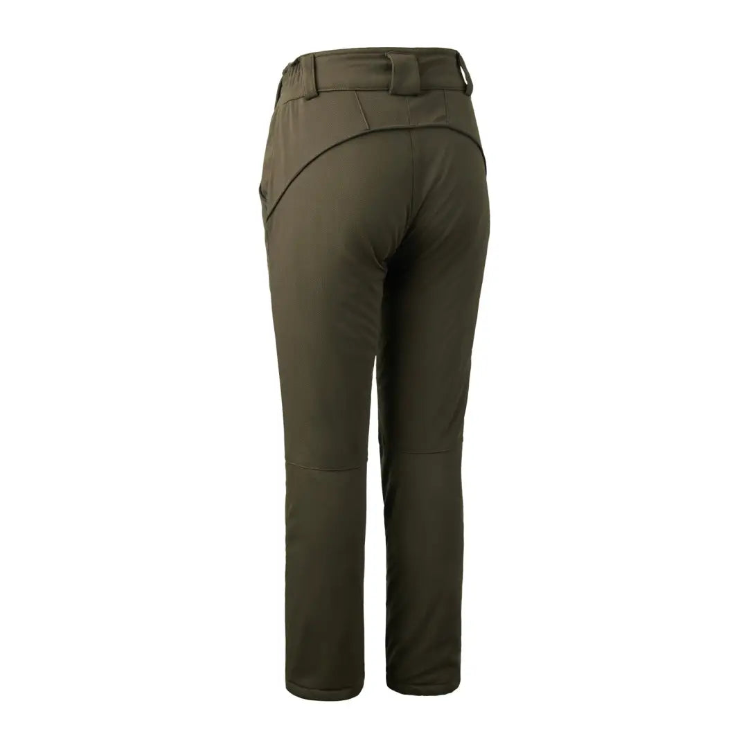 Olive green Deerhunter Lady Mary Trousers with visible belt loop at the waist