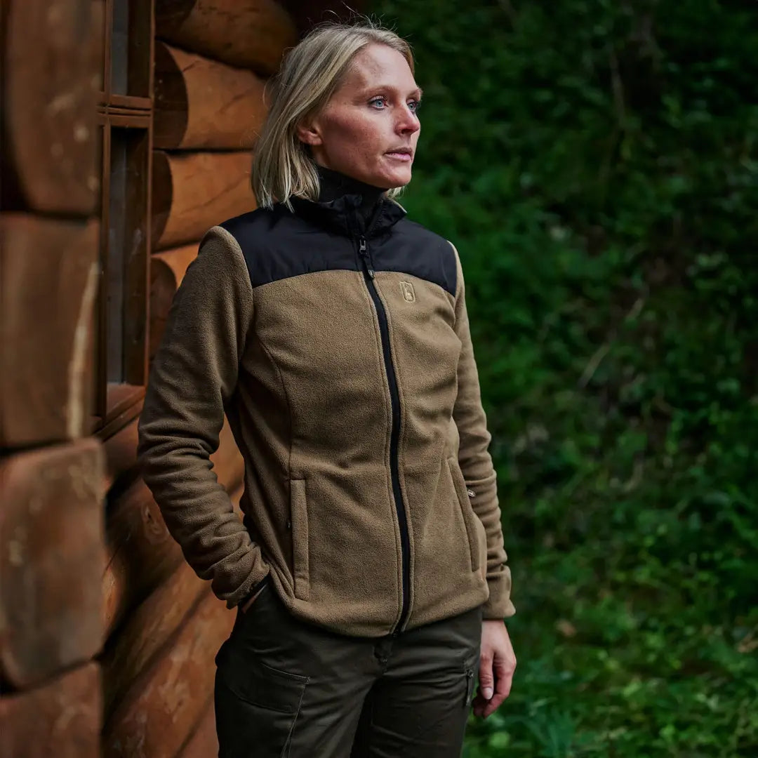 Deerhunter Lady Northward fleece jacket featuring a high collar and zipper closure