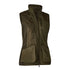 Dark green sleeveless Deerhunter Lady Pam Shooting Waistcoat with pockets and zipper