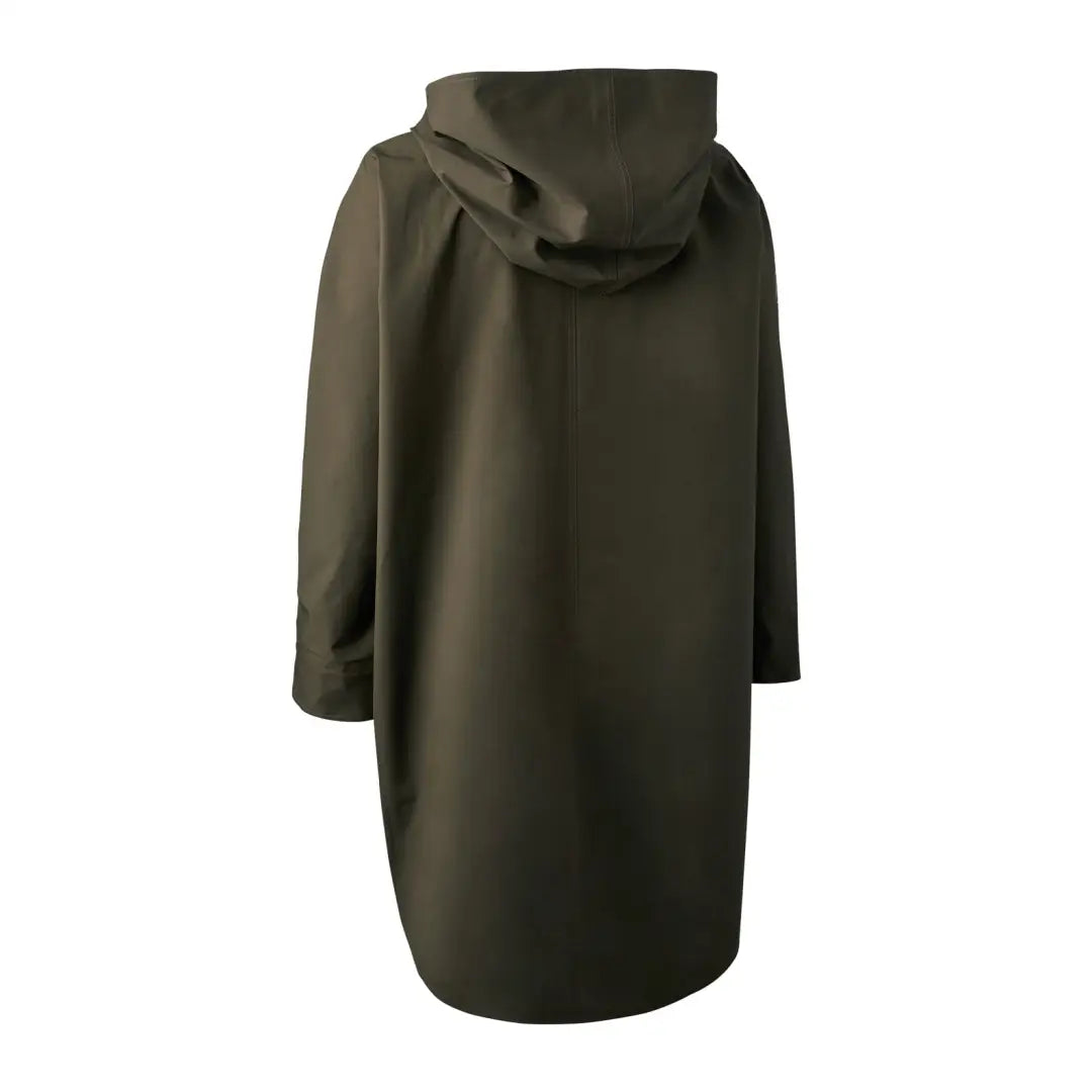 Olive green oversized Deerhunter Lady Rain Poncho for effortless style and comfort