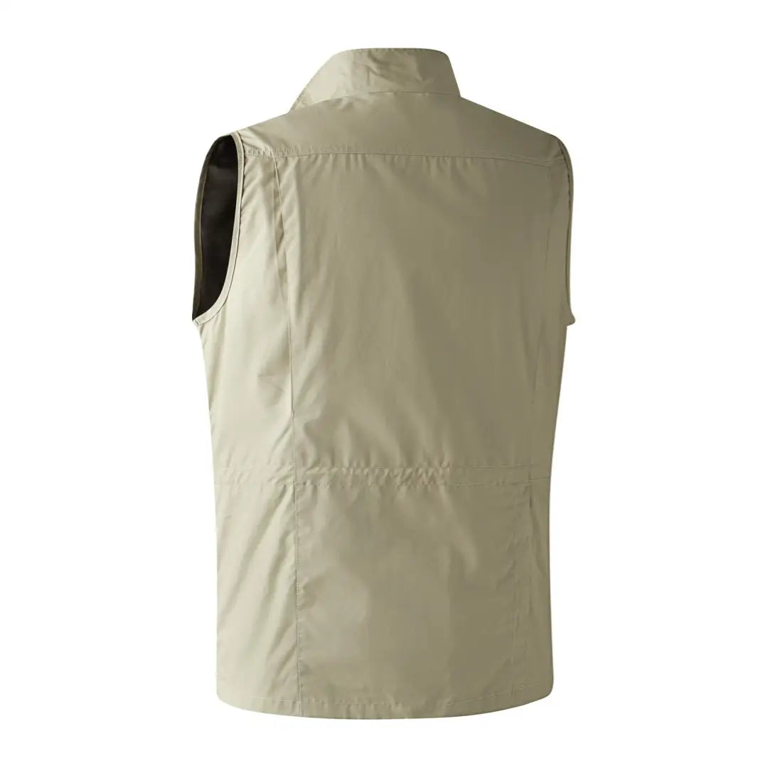 Beige sleeveless Deerhunter Lofoten Lightweight vest with concealed zipper and two pockets