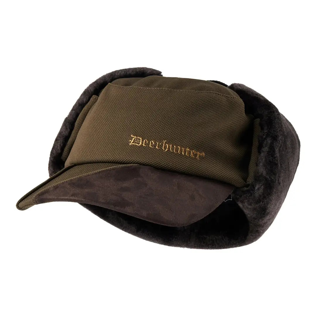 Deerhunter Muflon Winter Hat with ear flaps and stylish Deerhunter embroidery