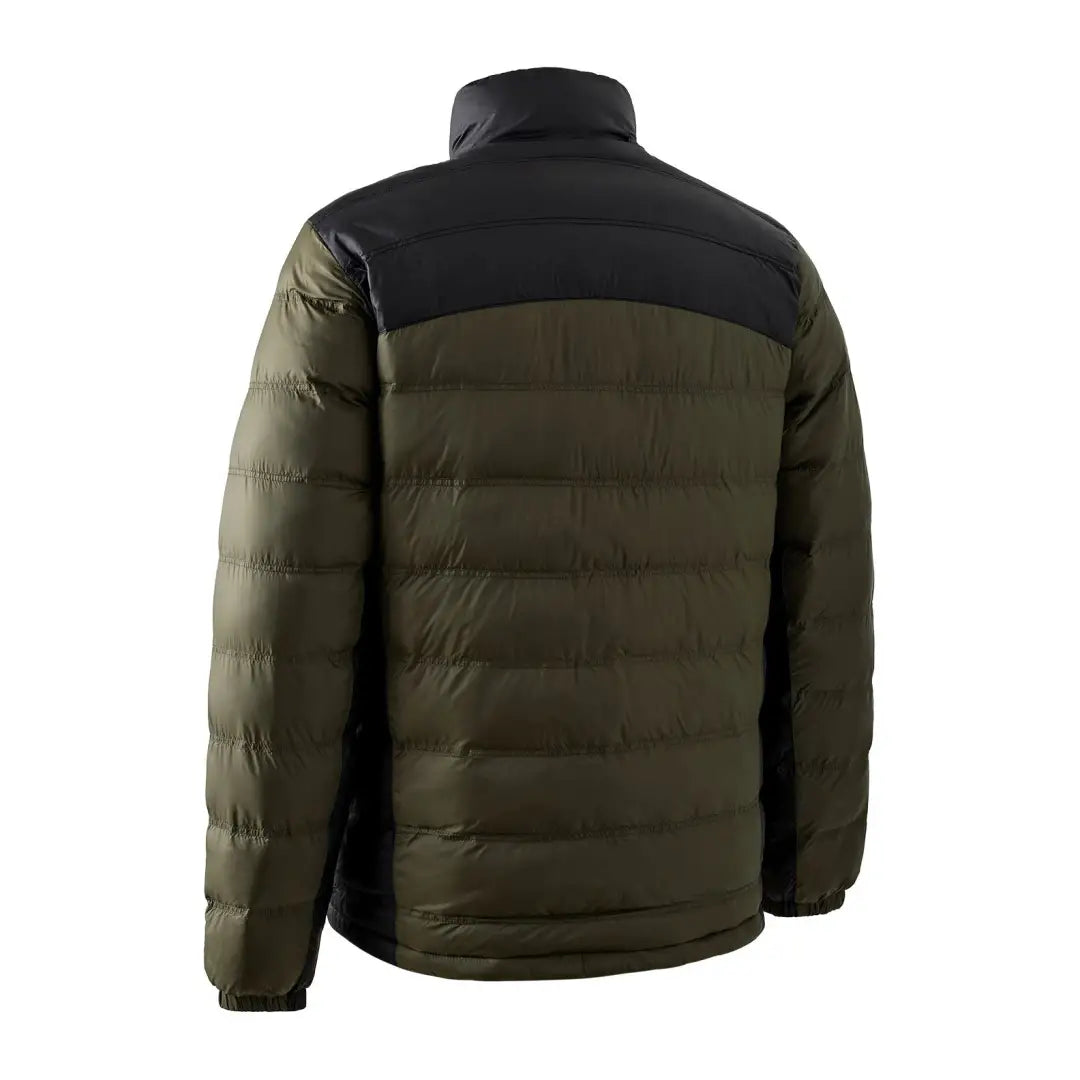 Quilted Olive Green and Black Deerhunter Northward Padded Jacket for winter style