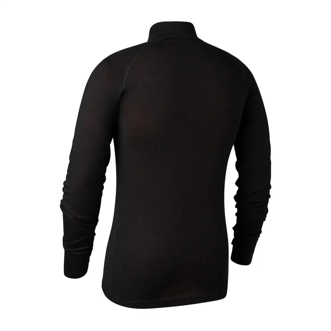 Black long sleeve turtleneck sweater from Deerhunter Quinn Merino ½-Zip Undershirt