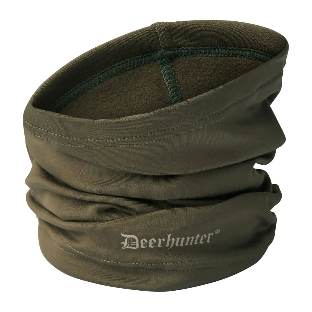 Olive green Deerhunter Rusky Silent Neck Tube scarf perfect for outdoor adventures