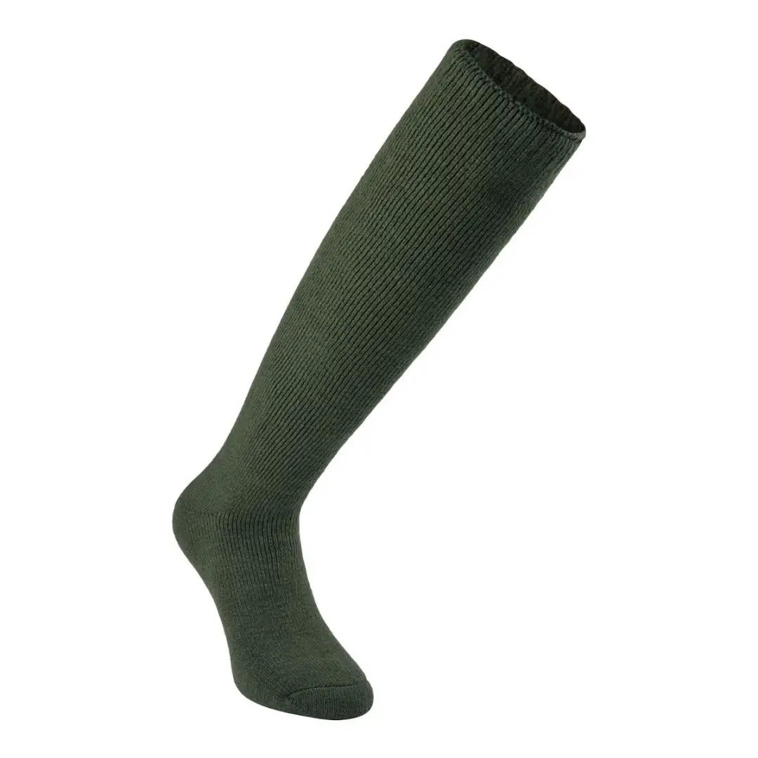 Long dark green Deerhunter Rusky Thermo Socks reaching knee height for ultimate warmth