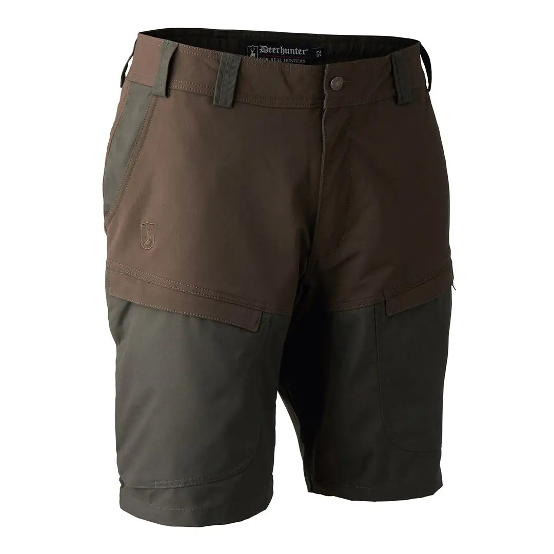 Brown Deerhunter Strike Shorts perfect for outdoor hiking with handy pockets