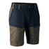 Two-tone Deerhunter Strike Shorts with black and brown panels for outdoor adventures