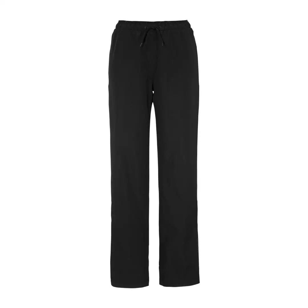 Black sweatpants with drawstring, perfect functional rain pants for women