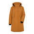 Mustard yellow Didriksons Josefine Womens Parka with hood and front pockets