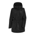 Black hooded Didriksons Lana Womens Parka 2 with zippered front and pockets