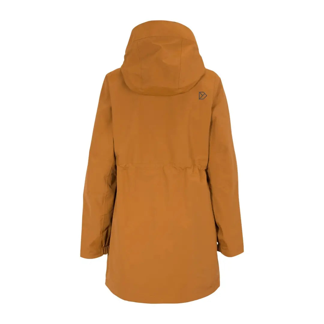 Stylish Orange Hooded Didriksons Lana Womens Parka with Zipper Closure for Winter