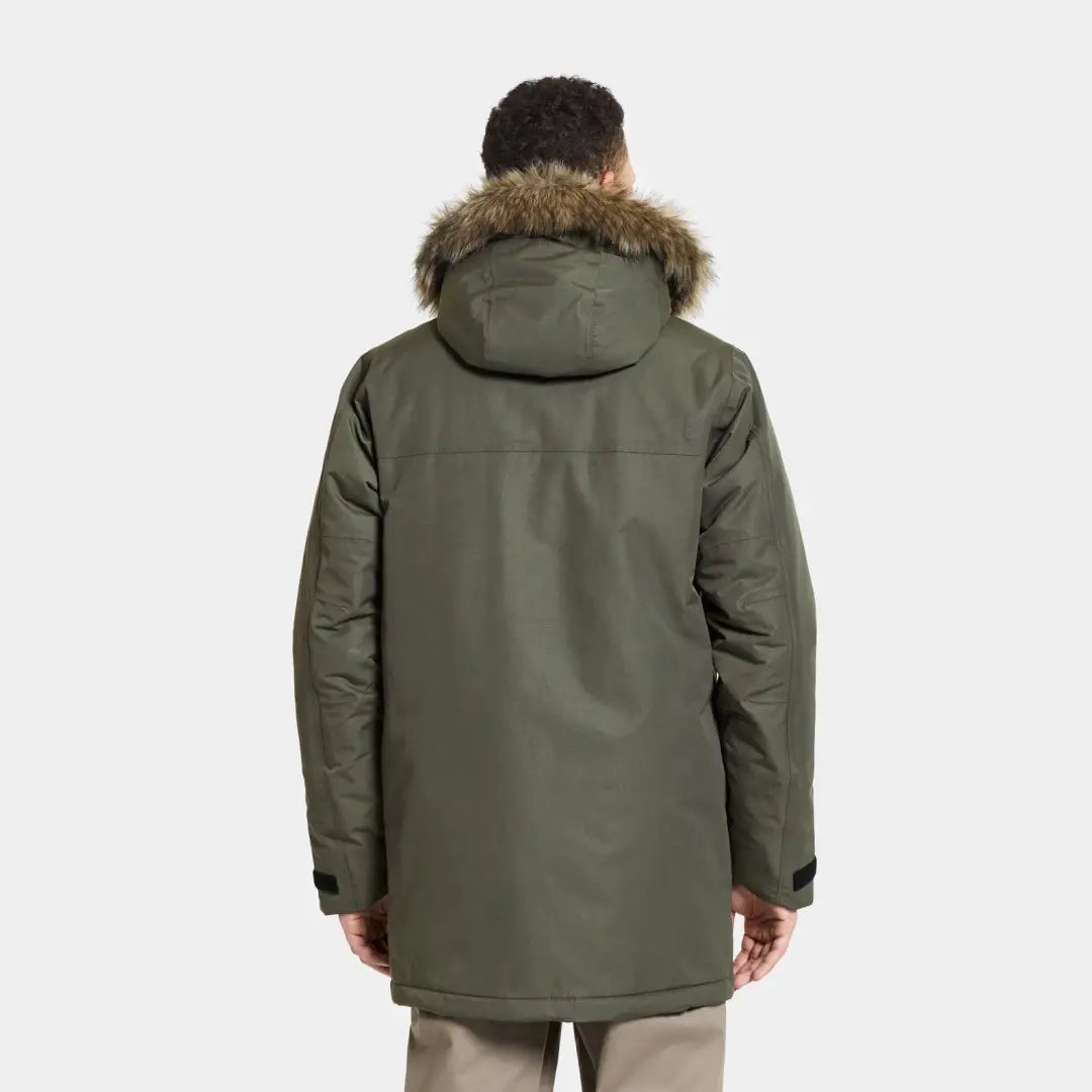 Green Didriksons Marco Parka 3, perfect for country clothing and outdoor adventures