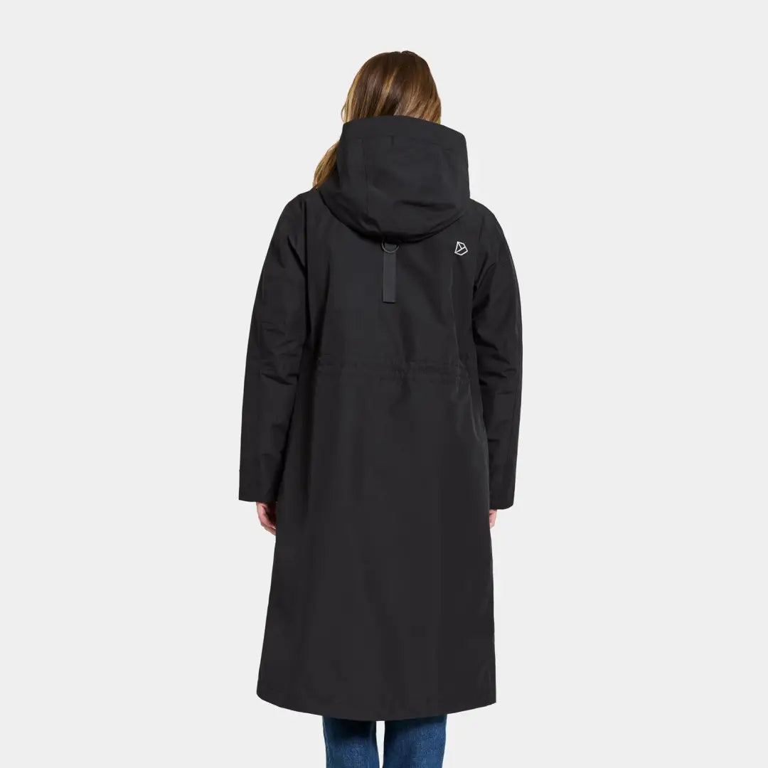 Back view of Didriksons Mia Long Womens Parka, a stylish long everyday parka