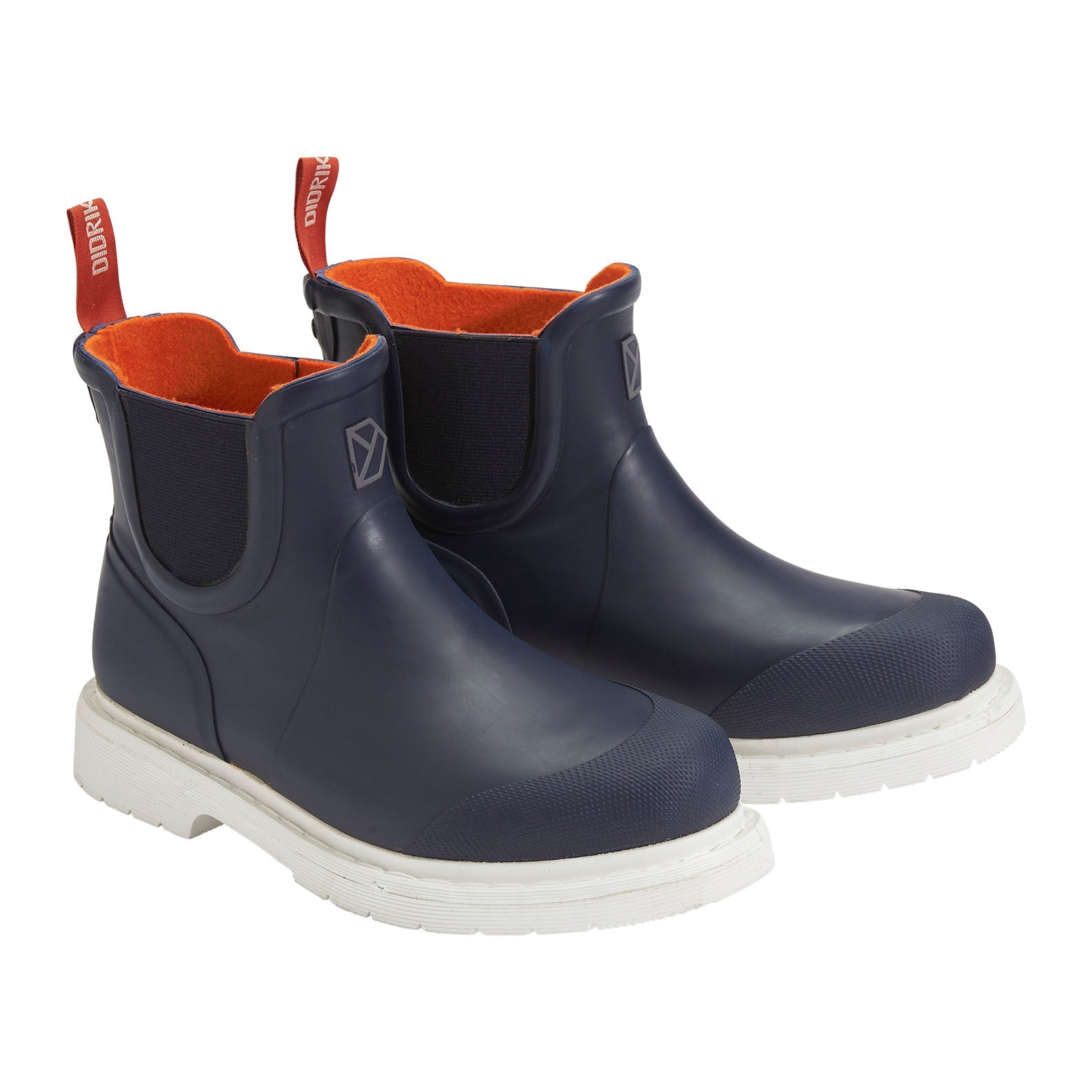 Navy blue rubber Chelsea boots from Didriksons Vinga 2 Womens Short Wellington collection