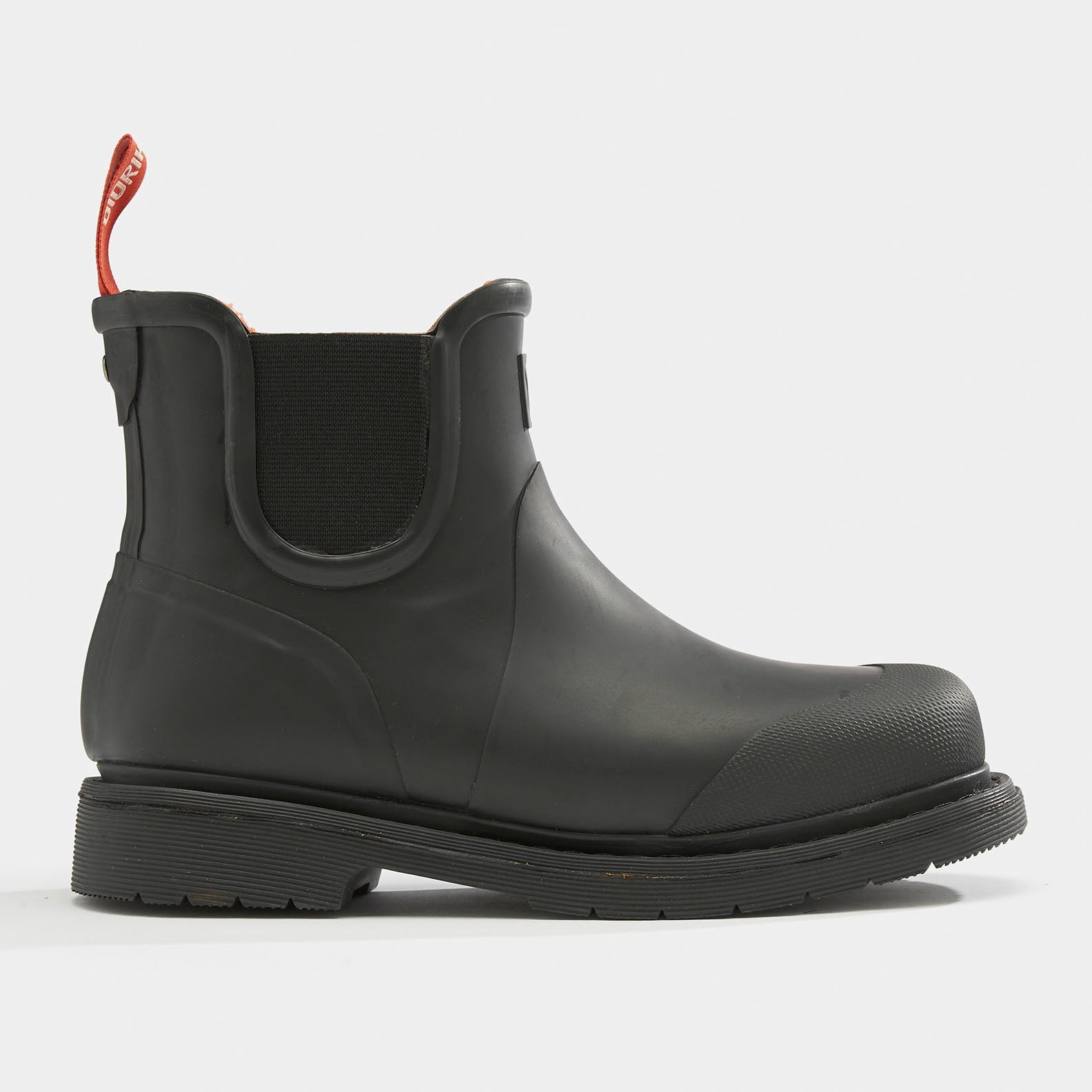 Black rubber Chelsea work boot featured in Didriksons Vinga 2 Womens Wellington Boots