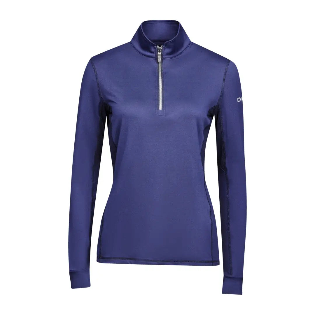 Navy blue Dublin Kylee Long Sleeve shirt II with quarter-zip for athletic style