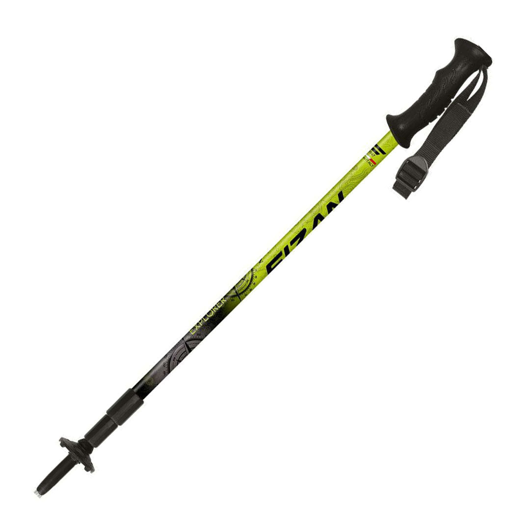 Adjustable Fizan Explorer trekking pole with hand strap, perfect for country clothing and hunting