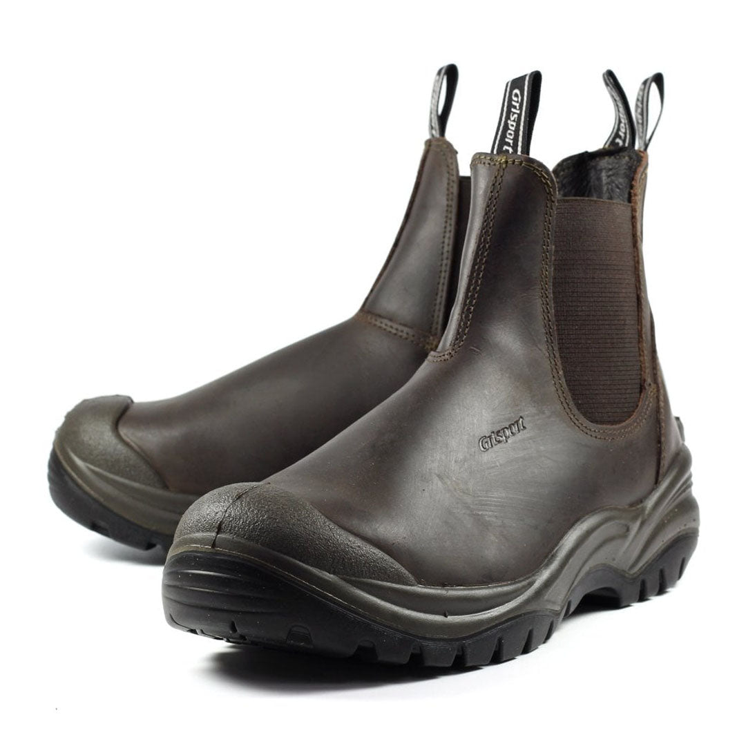 Brown leather Grisport Chukka Safety Boot perfect for country clothing and grease resistant work