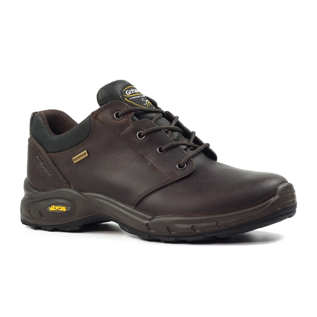 Brown leather Grisport Exmoor II Walking Shoe for country clothing, hunting, and outdoor adventures