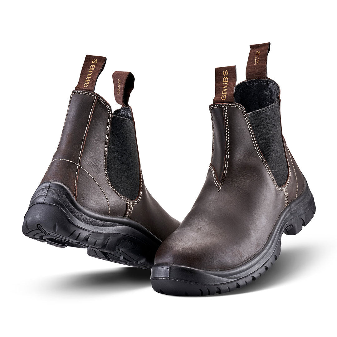 Brown leather Grubs Tempest Dealer Boots perfect for country clothing and outdoor adventures