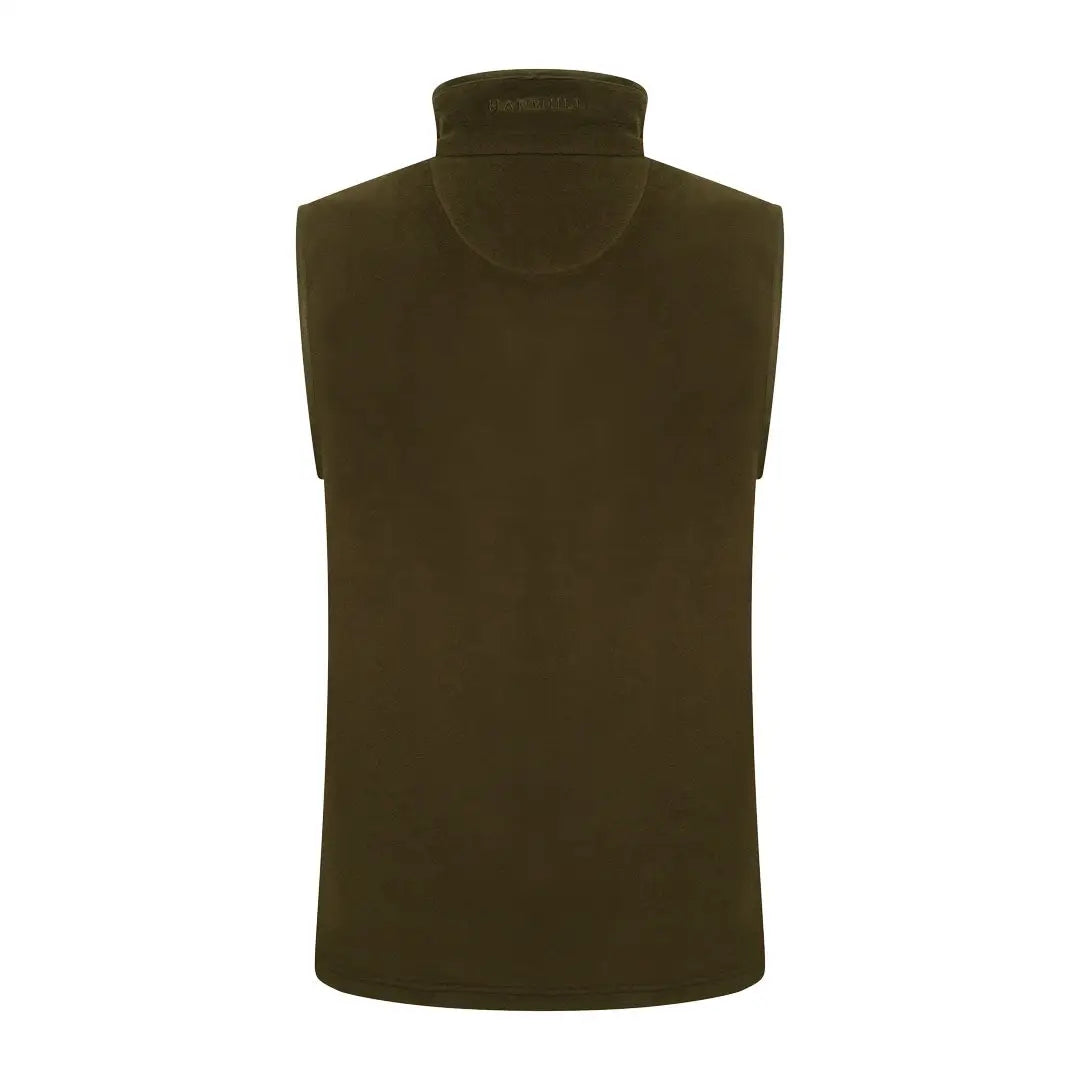 Olive green sleeveless turtleneck sweater vest from Harehill Birtles Gilet in Rural Cheshire