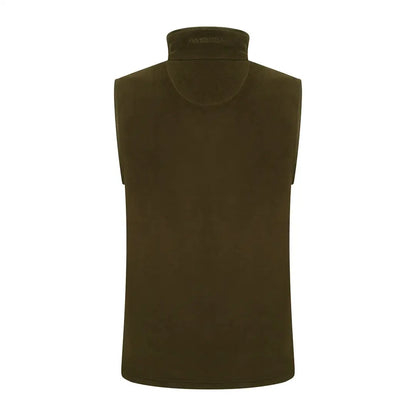 Olive green sleeveless turtleneck sweater vest from Harehill Birtles Gilet in Rural Cheshire