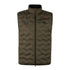 Olive green Harkila Clim8 Insulated Waistcoat with high collar and zipper closure