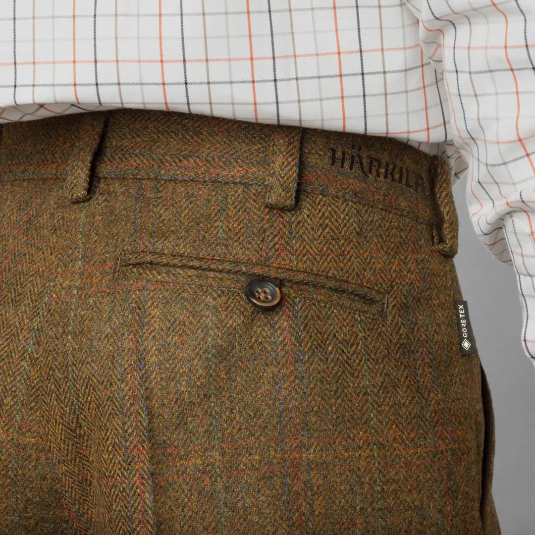 Tweed Herringbone Kenmore GTX Breeks with button-fastened back pocket style