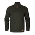 Dark green Harkila Metso zip sweater, a warm garment with pockets and stand-up collar