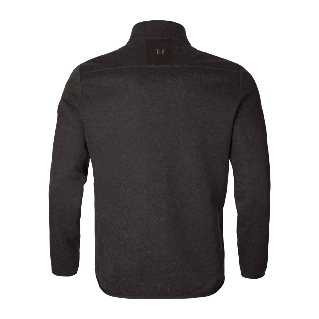 Black Harkila Metso Half Zip Fleece jacket with high collar, perfect for outdoor warmth