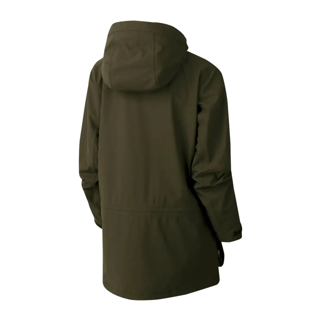 Dark green Harkila Orton Packable Lady Jacket in parka style for cozy outdoor vibes