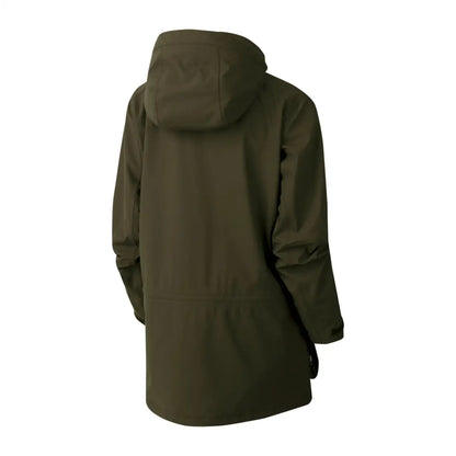 Dark green Harkila Orton Packable Lady Jacket in parka style for cozy outdoor vibes