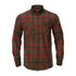 Plaid Harkila Pajala Shirt in red and green with strong micro-suede reinforcements