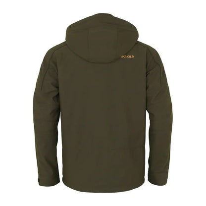 Dark green Harkila Pro Hunter Move 2.0 GTX Jacket with logo and elasticated drawstring