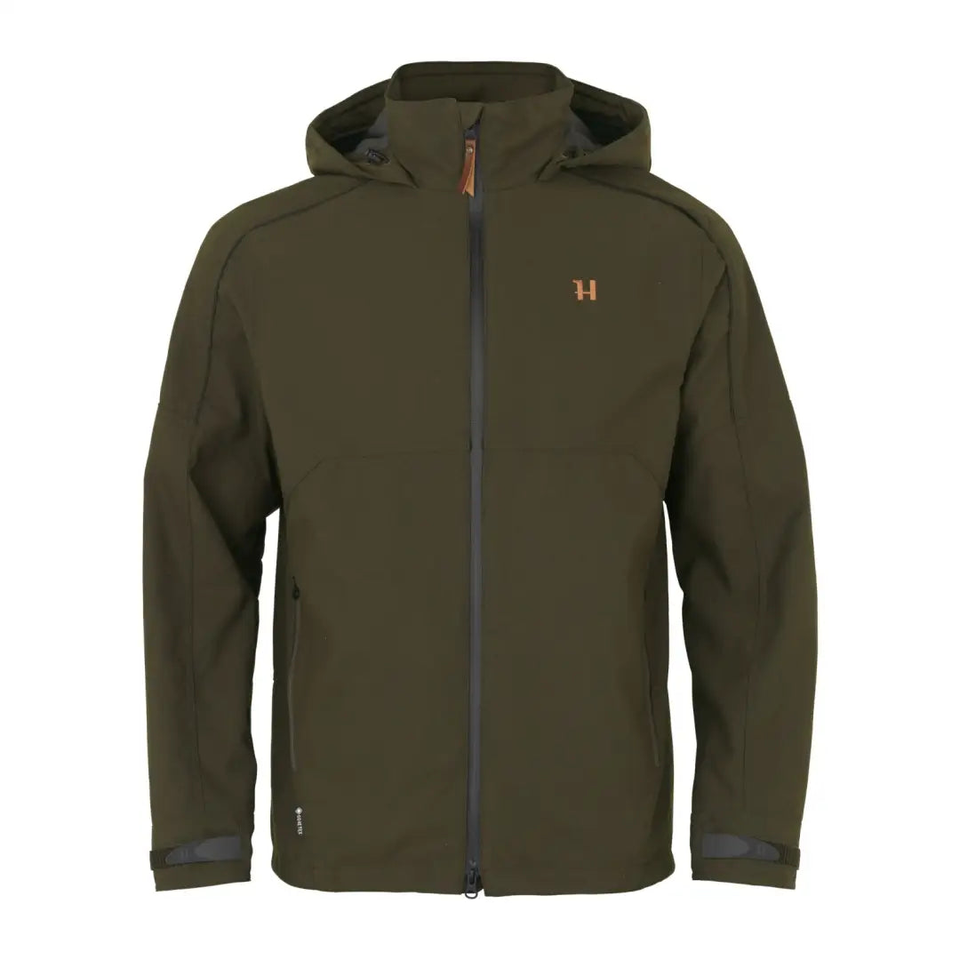 Dark green Pro Hunter GTX Jacket with full-length zipper and elasticated drawstring