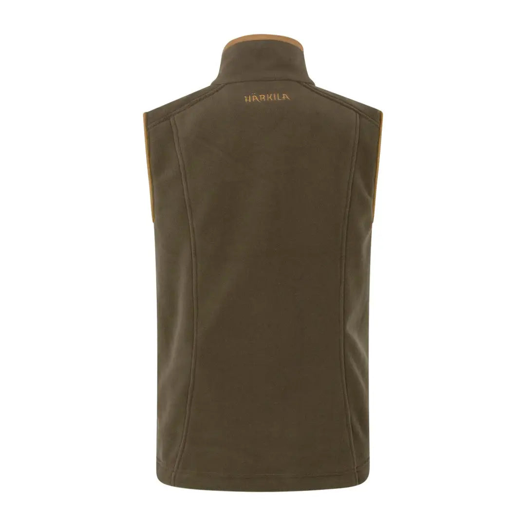 Stylish Olive Green Fleece Vest with Harkila branding, perfect fit for female figure